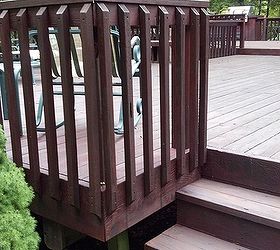 vintage deck i photographed this deck today can you guess how old it is see below, decks, outdoor living, patio, Answer 1997 did you guess it right How about close 15 year old STK cedar deck Has a little rot in the decking but 98 still looks great