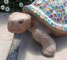 garden creatures, gardening, Joseph the tortoise in his Dream coat