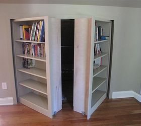 invisidoor hidden bookcase door, storage ideas, Hidden bookcase doors