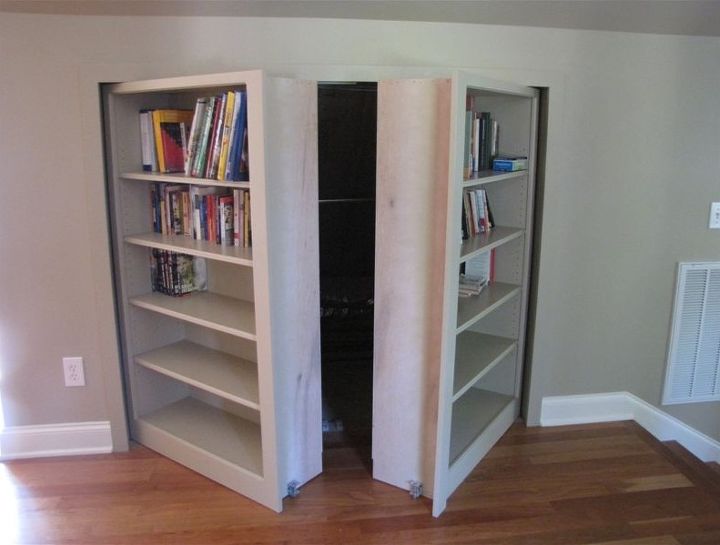 invisidoor hidden bookcase door, storage ideas, Hidden bookcase doors