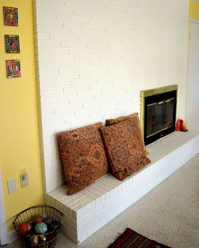 can i should paint this fireplace cover, fireplaces mantels, painted furniture, The long fireplace area wth the actual fireplace off center to the right