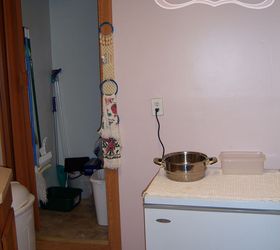 our punk rock kitchen before amp after, home decor, kitchen design, The pantry and a deep freezer that was not left behind despite being told it would be