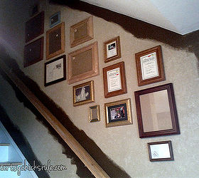 a gallery wall the thrifty way, home decor, Inexpensive way to create your gallery wall frames from the thrift store and garage sales Painted to match