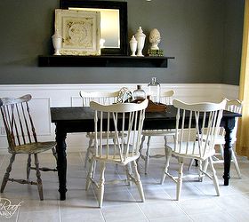custom dark stained farm table, living room ideas, painted furniture