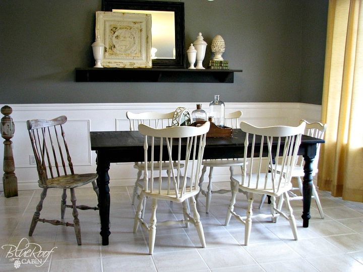 custom dark stained farm table, living room ideas, painted furniture