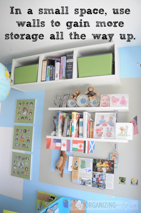 homework organizing divider, craft rooms, crafts, organizing, Using her small space efficiently