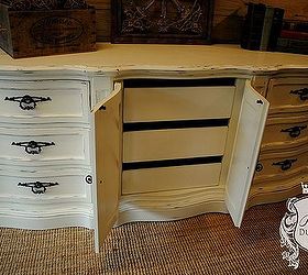 nine drawer dresser turned into a media cabinet, chalk paint, painted furniture, repurposing upcycling, rustic furniture