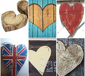 valentine hearts reclaimed wood, seasonal holiday d cor, valentines day ideas, reclaimed and scrap wood hearts for Valentine s Day inspiration