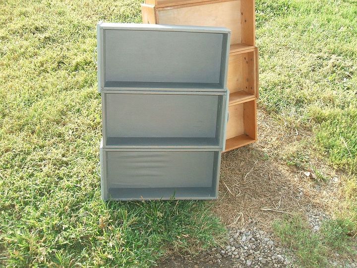 old drawer upcycle to dvd storage, repurposing upcycling, storage ideas, Painted and waxed