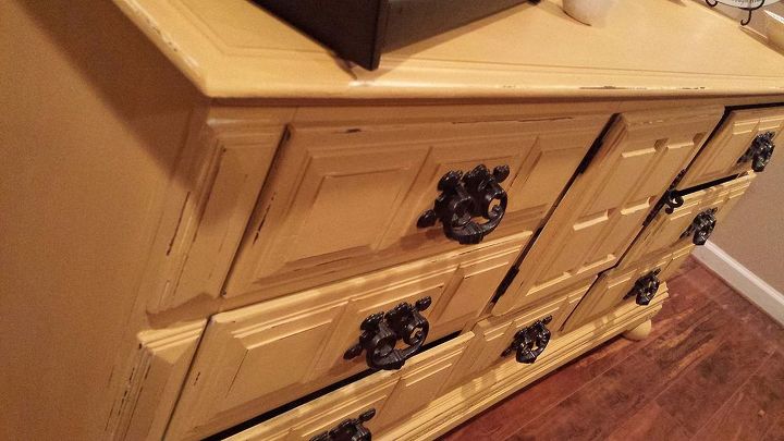 dresser turned buffet, chalk paint, painted furniture, repurposing upcycling, Distressed