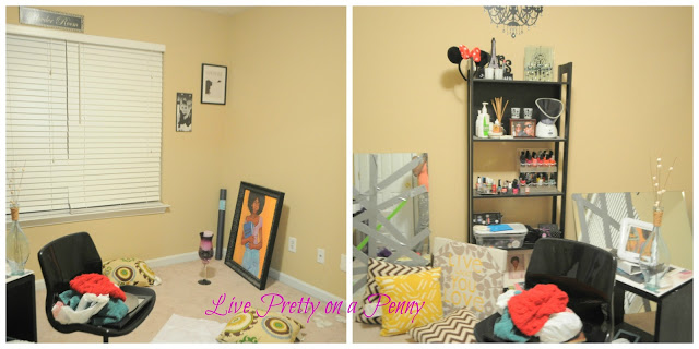 guest room makeover woman cave retreat, entertainment rec rooms, home decor, guest room before dump all