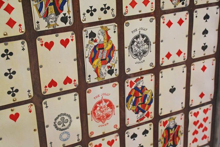vintage playing cards original wall art, home decor, Vintage Playing Cards Original Wall Art by GadgetSponge com