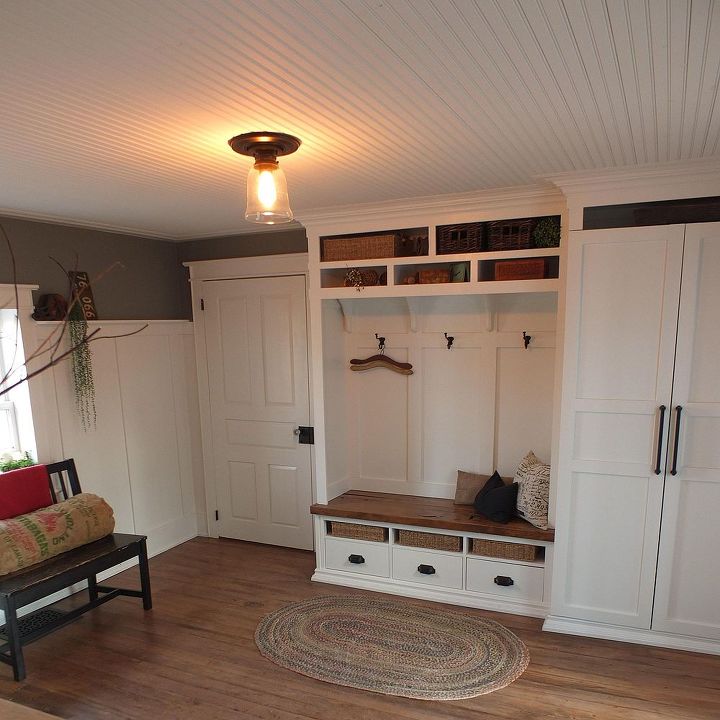 mudroom before and after, home decor, laundry rooms, More storage than I know what to do with