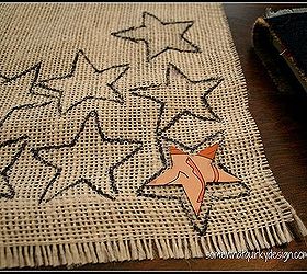 want a quick patriotic decoration for your door for the 4th, crafts, patriotic decor ideas, seasonal holiday decor, Cut the stars from white burlap