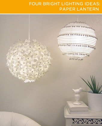four bright lighting ideas, lighting, Paper Lantern White paper lanterns are everywhere these days just look at IKEA or West Elm for proof If you like the trend kinda sorta but don t feel like it quite screams you this lantern can change that