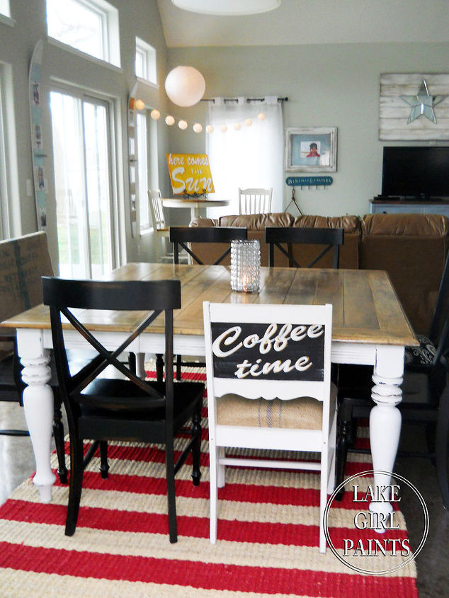 coffee and chalkboard inspired chair design, painted furniture