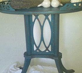 diy furniture, painted furniture, Little Table Blue