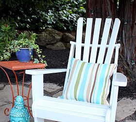 spruce up your outdoor adirondack chairs, outdoor furniture, outdoor living, painted furniture