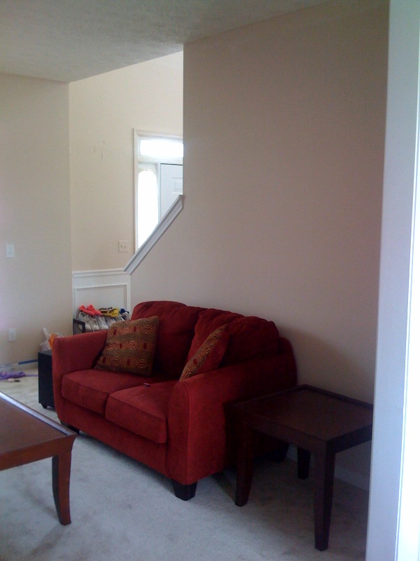 painting living room and dining room, dining room ideas, flooring, hardwood floors, painting, Before