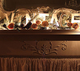 vintage christmas mantle, christmas decorations, fireplaces mantels, seasonal holiday decor