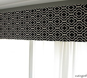 what my windows are wearing, diy, home decor, window treatments, windows, DIY Black and white fabric window treatment over our large kitchen sliding door