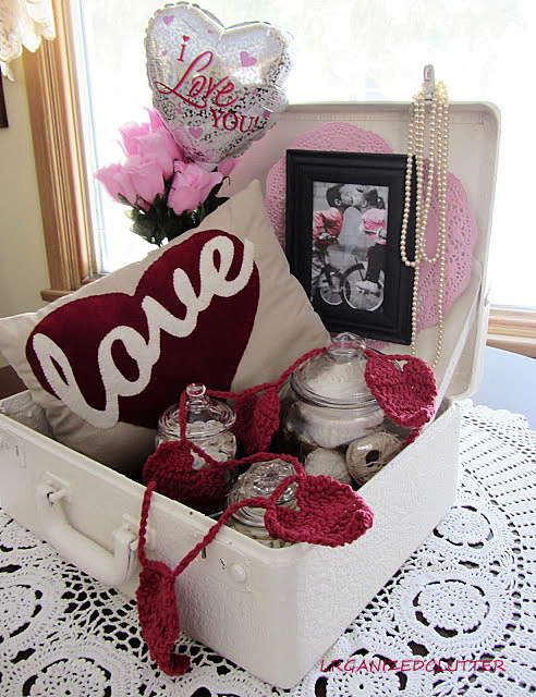 a valentine s day love suitcase, repurposing upcycling, seasonal holiday d cor, valentines day ideas