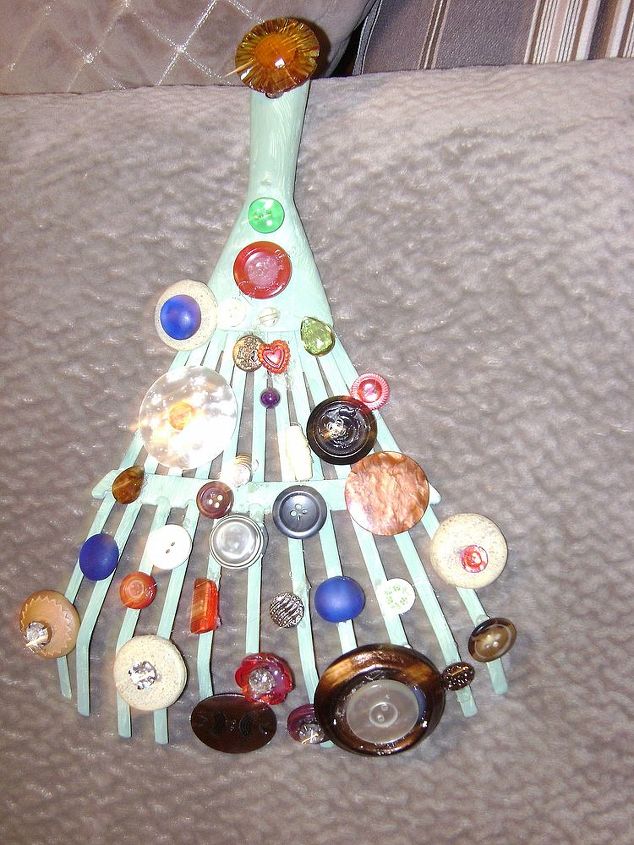 miniature christmas tree, crafts, repurposing upcycling, Miniature Christmas Tree