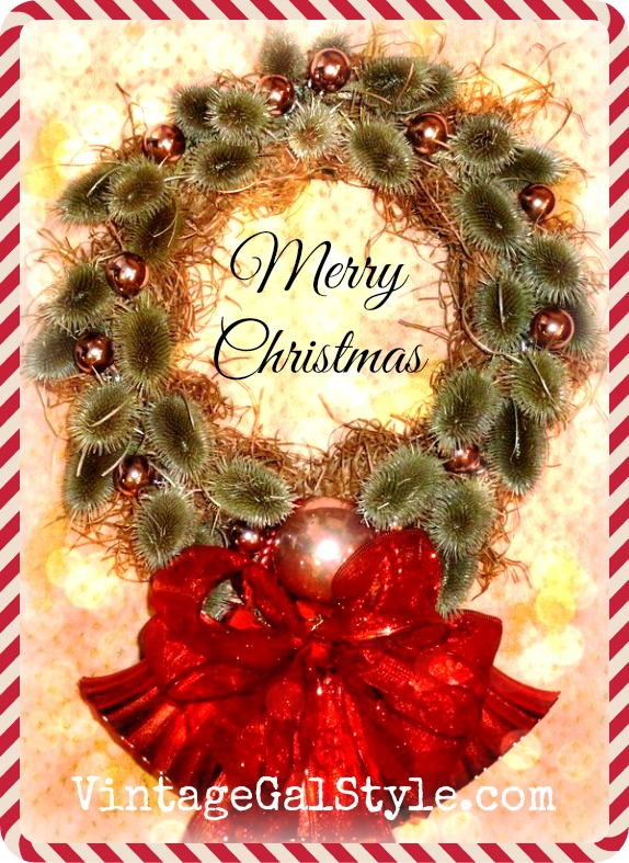 thistle christmas wreath glam, christmas decorations, crafts, seasonal holiday decor, wreaths