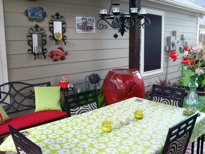 back yard patio makeover, outdoor living, Dining area