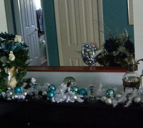 my blue and silver christmas 2012, seasonal holiday d cor, Time to sing the carols by the piano