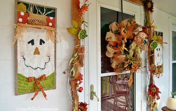 Scarecrows on Our Fall Porch!