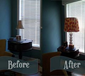 circle skirt lamp shade, home decor, lighting, Before and After