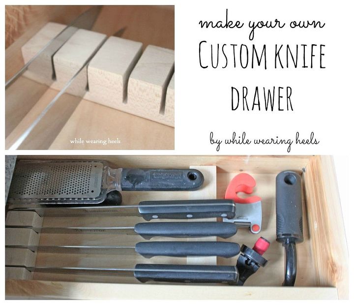 diy custom knife drawer, storage ideas, Make your own custom knife drawer with some scraps of wood Minimum investment big impact