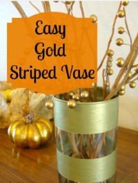 diy gold striped vase tutorial, crafts, seasonal holiday decor, Such a versatile vase holds fall arrangements Christmas flowers or spring bouquets