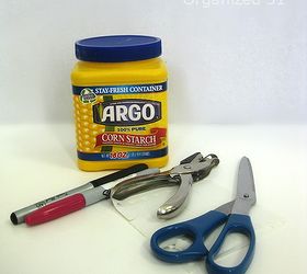 make your own lego head storage can, cleaning tips, repurposing upcycling, storage ideas, This upcycled project uses a corn starch can Sharpies and mailing labels