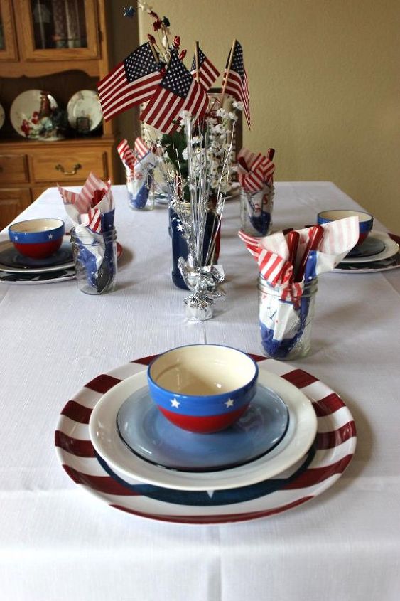 4th of july tablescape, living room ideas, patriotic decor ideas, seasonal holiday decor