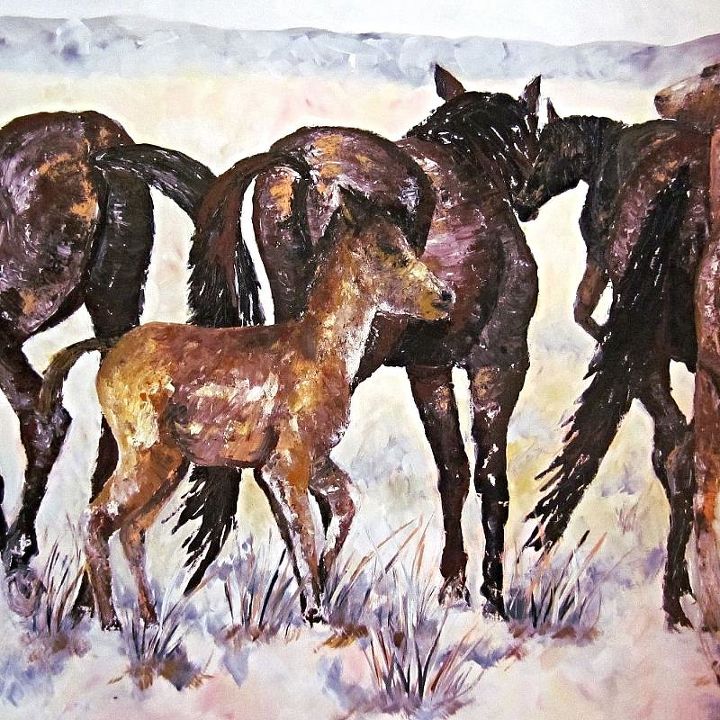 wild horse painting, crafts, Wild horse Painting