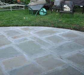 our pennsylvania bluestone patio gets a face lift, diy, patio, tiling