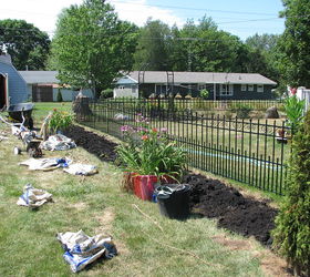 beginning of a back yard, decks, flowers, gardening, landscape, outdoor living