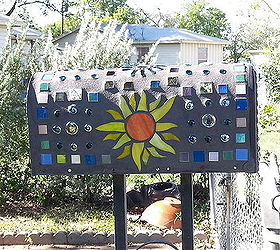 mosaic mailbox weekend project, crafts, tiling