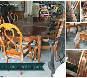 black and white country inspired dining set, chalk paint, painted furniture