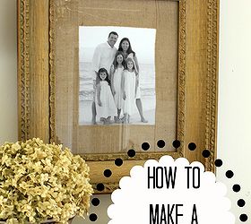 how to make a burlap mat for a picture, crafts, home decor, This is a step by step guide to making a burlap mat and framing a standard sized picture into an odd sized frame
