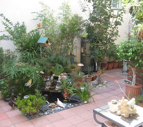 my small garden, gardening, outdoor living, ponds water features, my koi pond and my bird cage that i created in a small yard of my house