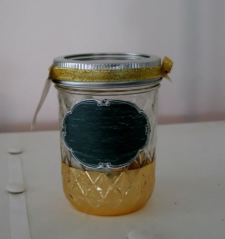 diy gift candle votive mini mason jar, chalkboard paint, crafts, mason jars, seasonal holiday decor