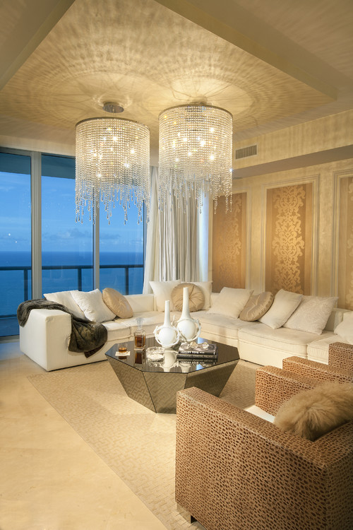 5 grandes tendencias de decoracin del hogar para 2014, Iluminaci n Sala de estar contempor nea por los dise adores de interiores y decoradores de Miami DKOR Interiors Inc