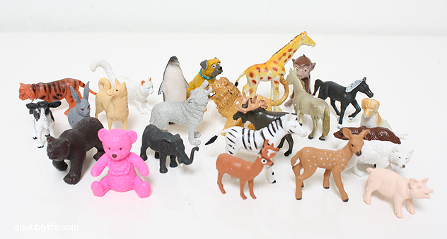 diy advent calendar, christmas decorations, crafts, seasonal holiday decor, My collection of thrifted plastic animals