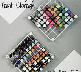 diy hanging craft paint storage, shelving ideas, storage ideas, DIY Hanging Paint Storage