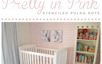 Pretty In Pink Stenciled Polka Dots (lunares)