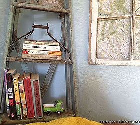 upcycled corner ladder shelf, home decor, living room ideas, repurposing upcycling