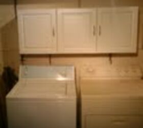 remodeling the laundry room, Cabinets will be moved up 6 inches higher